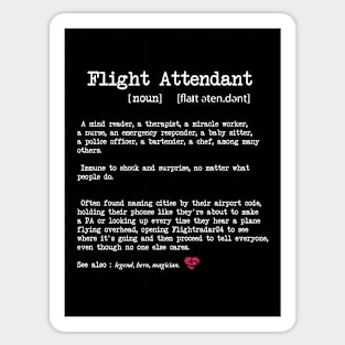 Funny Flight Attendant - Cabin Crew Definition Sticker